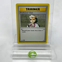 Pokemon TCG Base Set Professor Oak 1st Edition 88 Regular English - Image 1
