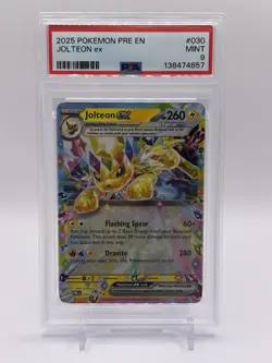 2025 POKEMON PRE EN-PRISMATIC EVOLUTIONS #030 JOLTEON EX PSA 9 - Image 1