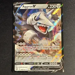 Pokemon TCG Aggron V Brilliant Stars Ultra Rare 096/172 - Image 1