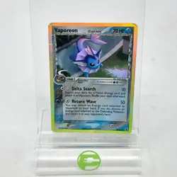 Pokemon TCG EX Delta Species Vaporeon 18/113 Holo English - Image 1