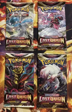 Pokemon Lost Origin Pack Art Set / 4x Factory Sealed Booster Packs - Image 1