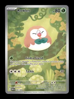 ROWLET 090/088 HOLO ILLUSTRATION RARE PERFECT ORDER POKEMON HOLO NM/M - Image 1