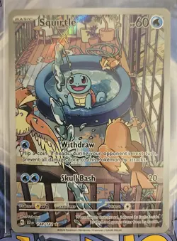 Pokemon TCG Squirtle 148/142 Illustration Rare Stellar Crown NM English - Image 1