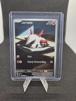 Pokemon Larvesta 196/191 Sv08: Surging Sparks Holo Illustration Rare EN - Image 1