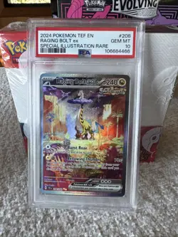 2024 Raging Bolt ex Pokemon TEF En Special Illustration Rare #208 PSA 10 Gem Mt - Image 1