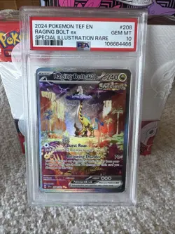 2024 Raging Bolt ex Pokemon TEF En Special Illustration Rare #208 PSA 10 Gem Mt - Image 2