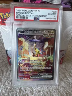 2024 Raging Bolt ex Pokemon TEF En Special Illustration Rare #208 PSA 10 Gem Mt - Image 3