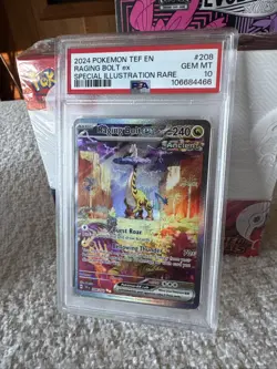 2024 Raging Bolt ex Pokemon TEF En Special Illustration Rare #208 PSA 10 Gem Mt - Image 4