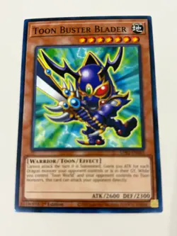Yugioh - Toon Buster Blader x 3 - 1st Edition NM - Plus Free Holographic Card - Image 2