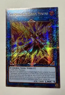 Yugioh Salamangreat Raging Phoenix RA04-EN083 Platinum Secret Rare 1st Ed NM - Image 1