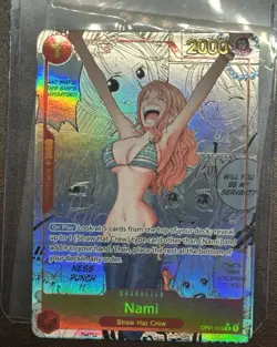 Bandai One Piece CCG Nami Manga Panel OP01-016 Special Alt Art Holo Foil English - Image 1