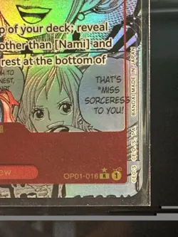 Bandai One Piece CCG Nami Manga Panel OP01-016 Special Alt Art Holo Foil English - Image 5