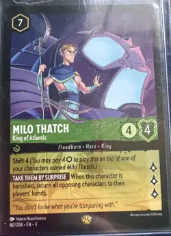 Disney Lorcana Milo Thatch King of Atlantis 80/204 Legendary EN 3 Into Inklands - Image 1