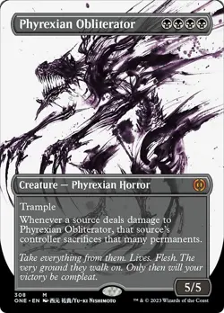 Showcase PHYREXIAN OBLITERATOR mtg NM-M Phyrexia All Will Be One Mythic Showcase - Image 1
