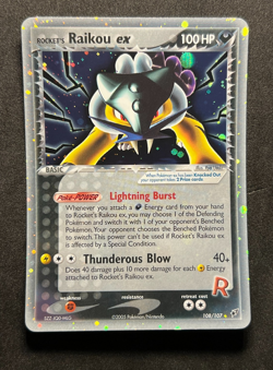 Rocket's Raikou ex 108/107 Pokemon Ex Deoxys -Holo -Secret Rare-Never played-NM+ - Image 1