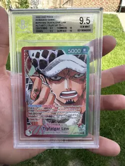 Trafalgar Law Leader OP01-002 Romance Dawn BGS 9.5 One Piece TCG - Image 1