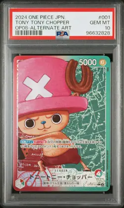 PSA 10 2024 One Piece TONY TONY CHOPPER Alternate Art Leader #OP08-001 JP - Image 1