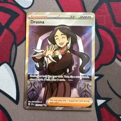 Pokemon TCG Drasna Surging Sparks Full Art Trainer Holo Card 231/191 NM - Image 1