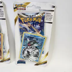 Set of 2 Pokemon Silver Tempest Booster Pack Promo Card Coin Basculin Cranidos - Image 3