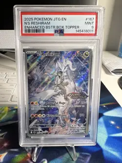 2025 Pokemon Journey Together N's Reshiram Promo Cards #167/159 PSA 9 - Image 1