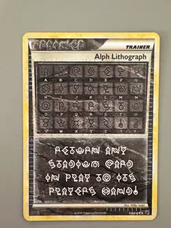 Alph Lithograph THREE - HGSS3: Undaunted - Secret Rare Pokemon Card LP - Image 1