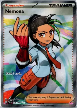 Pokemon Card - Nemona 229/091 Paldean Fates Ultra Rare Near Mint - Image 1