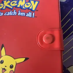 Vintage 1999 Authentic Red Pikachu Pokemon 4-Pocket Card Binder Book Album - Image 2