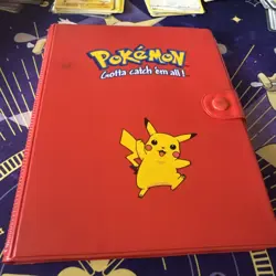 Vintage 1999 Authentic Red Pikachu Pokemon 4-Pocket Card Binder Book Album - Image 4