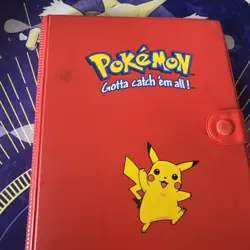 Vintage 1999 Authentic Red Pikachu Pokemon 4-Pocket Card Binder Book Album - Image 5