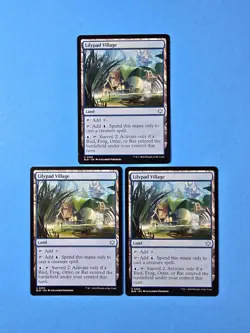 3x Lilypad Village Bloomburrow 2024 Mtg Magic Gathering Card Land Mana 255 - Image 1