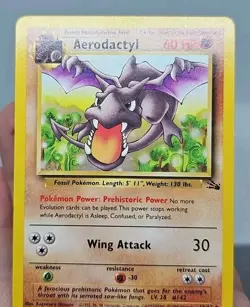 Aerodactyl Pokemon Card - 16/62 Non Holo Fossil Set Rare WOTC - LP - Image 4