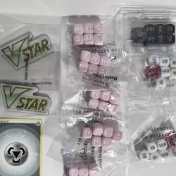 POKEMON TCG ACCESSORIES / No Cards / MEW COINS, Dice Sets, VSTAR, Burn & Poison - Image 3