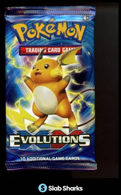 2016 POKEMON XY EVOLUTIONS FACTORY SEALED PACK RAICHU ART - Image 1