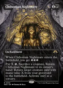Light Play x 1 Chthonian Nightmare - Foil - Borderless Modern Horizons 3 Variant - Image 1