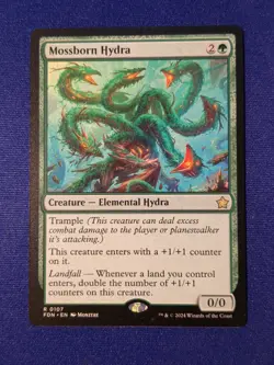 Wizards of the Coast Mossborn Hydra Creature Green Rare MTG Foundations 107 - Image 1