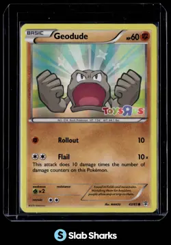 2016 POKEMON GENERATIONS 43/83 GEODUDE HOLO TOYS R US PROMO - Image 1