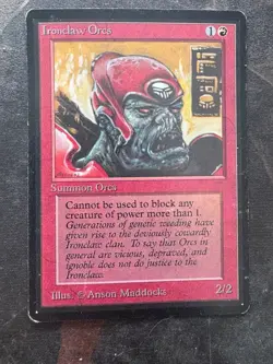 *** BETA Ironclaw Orcs *** MP Played! - DUTY FREE - MtG Magic - Image 1