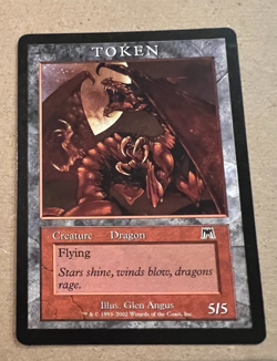 Dragon Token - Onslaught - Magic Player Rewards - MTG - Magic the Gathering - Image 1