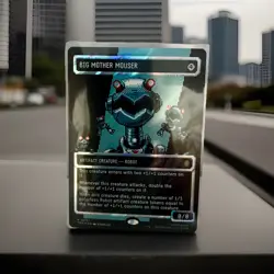MTG TMC BIG MOTHER MOUSER 0097 SURGE FOIL BORDERLESS PIXEL ART TMNT ETERNAL RARE - Image 1