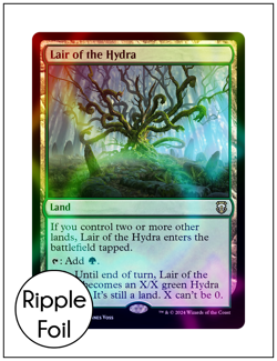 1x Lair of the Hydra, Ripple Foil, Modern Horizons 3, Magic MTG NM - Image 1