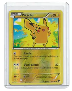 2014 Pokemon - XY Base Set Pikachu #42/146 Reverse Holo - Image 1
