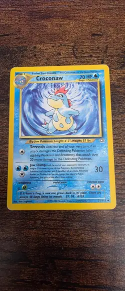 Croconaw 31/111 Uncommon Neo Genesis Pokemon Lightly Played - Image 1