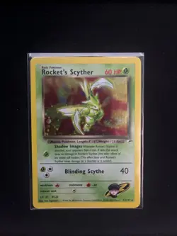 Pokemon TCG - Rocket's Scyther Gym Heroes Unlimited Holo - 13/132 - Image 1