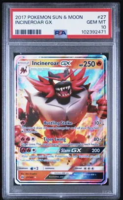 2017 Pokemon Sun & Moon #27 Incineroar Gem Mint PSA 10 - Image 1