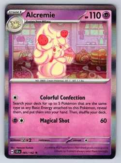 Alcremie 65/142 Rare Stellar Crown Pokemon Holo Near Mint - Image 1