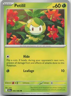 Petilil 006/086 Common Black Bolt Pokemon Near Mint - Image 1