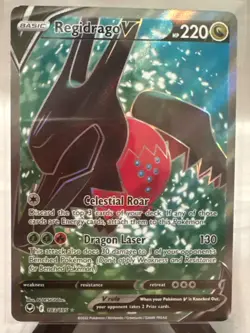 Regidrago V (Full Art) 183/195 Ultra Rare SWSH12: Silver Tempest NM Pokemon - Image 1