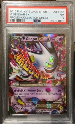Pokemon M Gengar EX XY166 Full Art Black Star Promo PSA 7 - Image 1