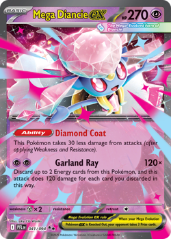 MEGA DIANCIE EX 041/094 DOUBLE RARE PHANTASMAL FLAMES POKEMON NEAR MINT - Image 1