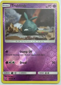 Trubbish 50/145 Common Guardians Rising Pokemon Reverse Holo Moderately Played - Image 1